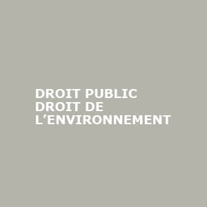 Droit Public - Droit de l'environnement
